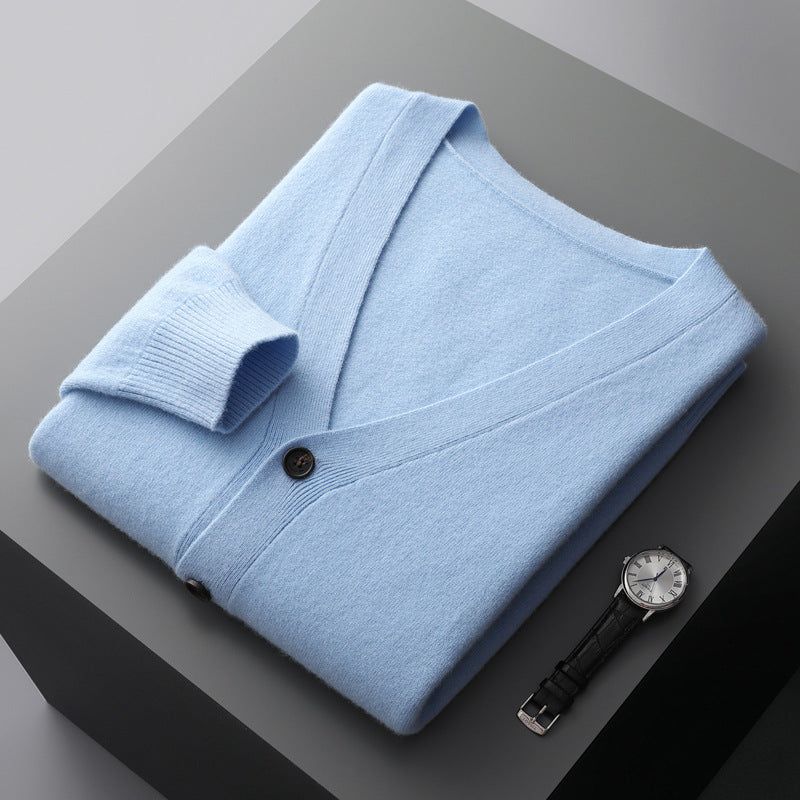 Anton - Moteriktig ullcardigan for herrer