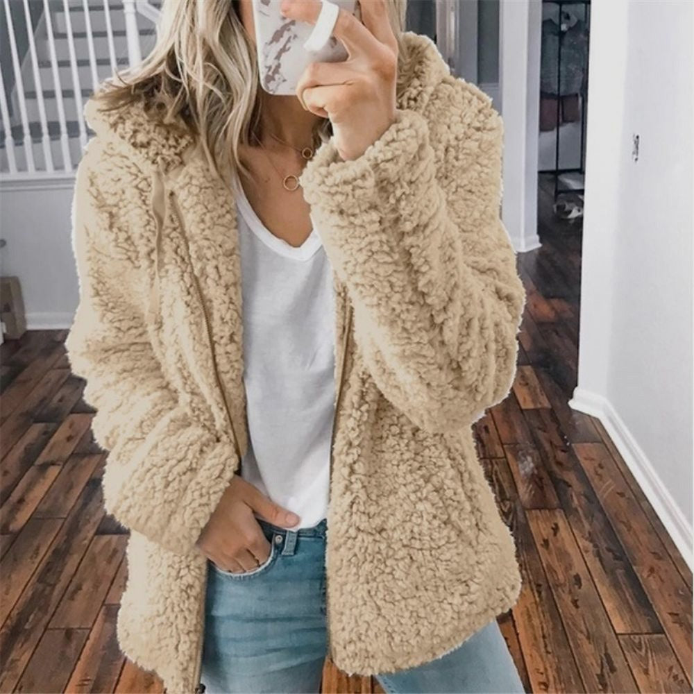Celandine – Teddypelsfrakk med hette