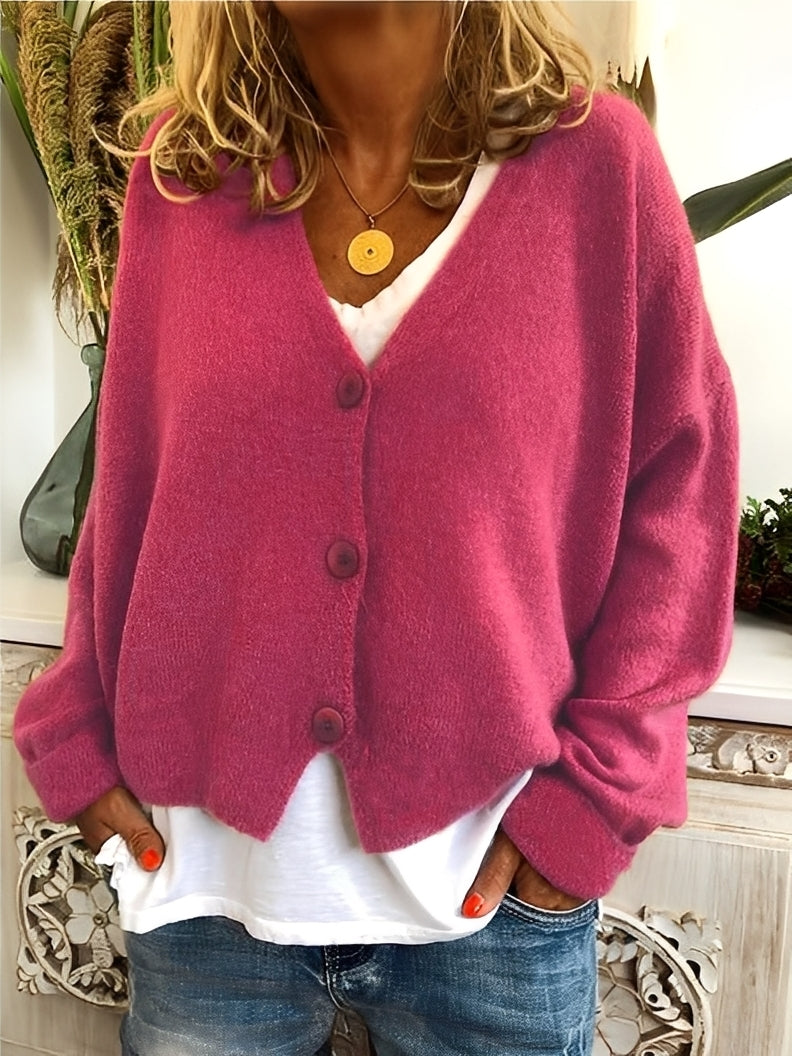 Deena - TIlfeldig, løs, varm cardigan for damer