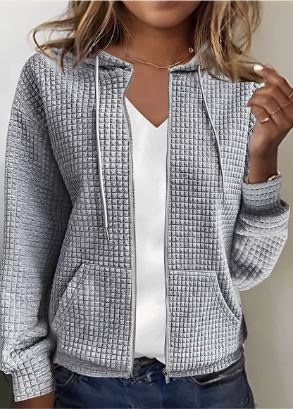 Katherine - Stilfull Cardigan med Hette og Lommer for Damer