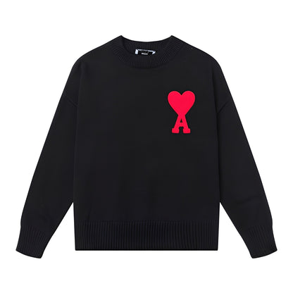 Aurélia - Genser med brodert hjerte for kvinner