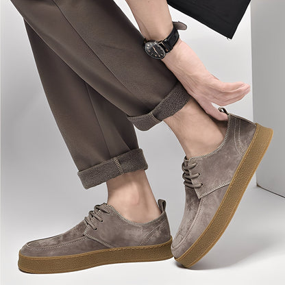 Sylvan - Formelle flate sko av semsket skinn for herrer