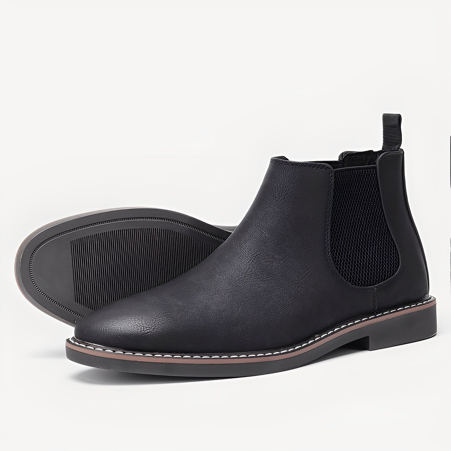 Clifton - Klassiske Chelsea-boots i skinn for menn