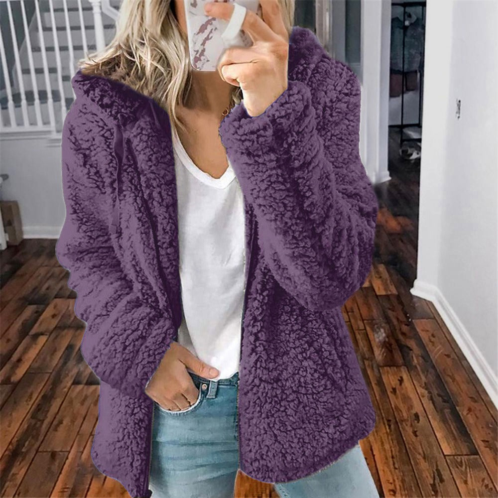 Celandine – Teddypelsfrakk med hette