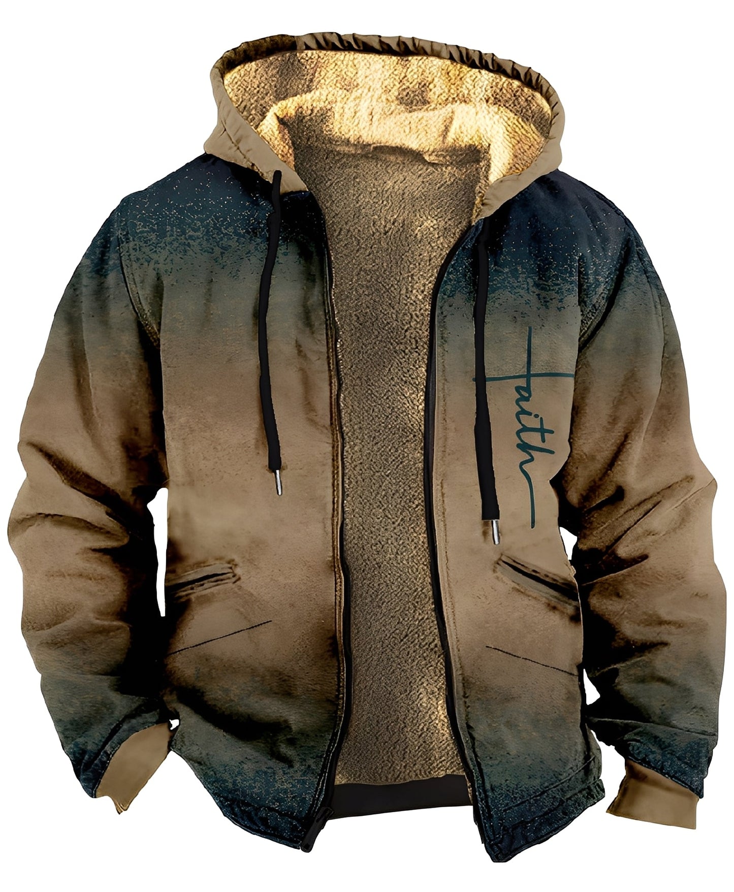 Mervin - Fargerik fløyelsjakke med hette for herrer