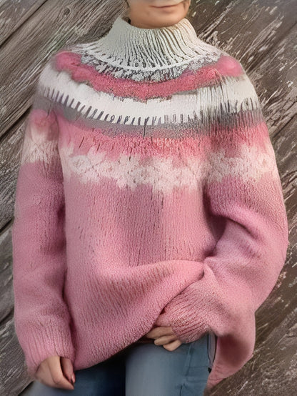 Lorine - Varm genser med stilig mønster for damer