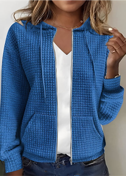 Katherine - Stilfull Cardigan med Hette og Lommer for Damer