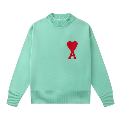 Aurélia - Genser med brodert hjerte for kvinner