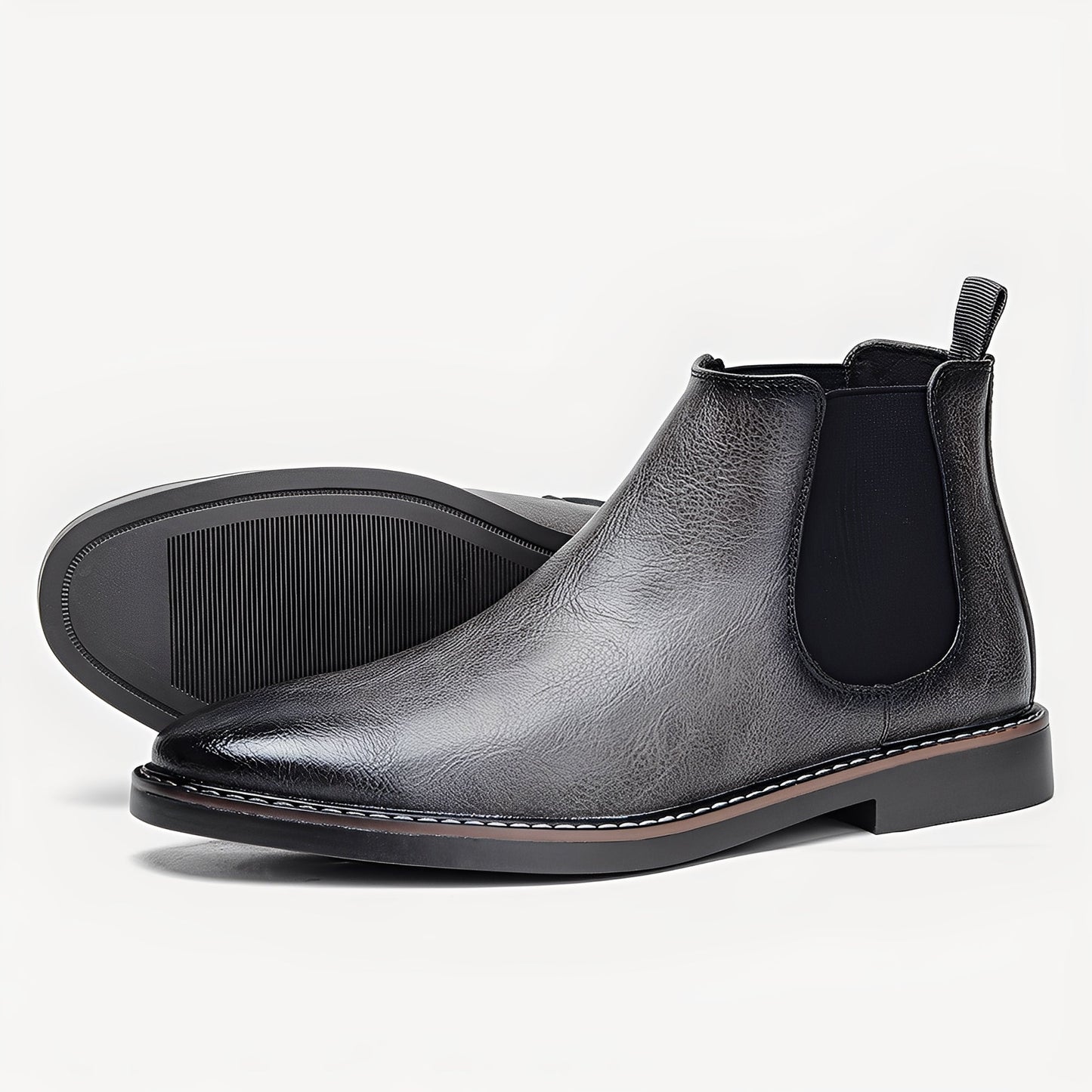 Clifton - Klassiske Chelsea-boots i skinn for menn