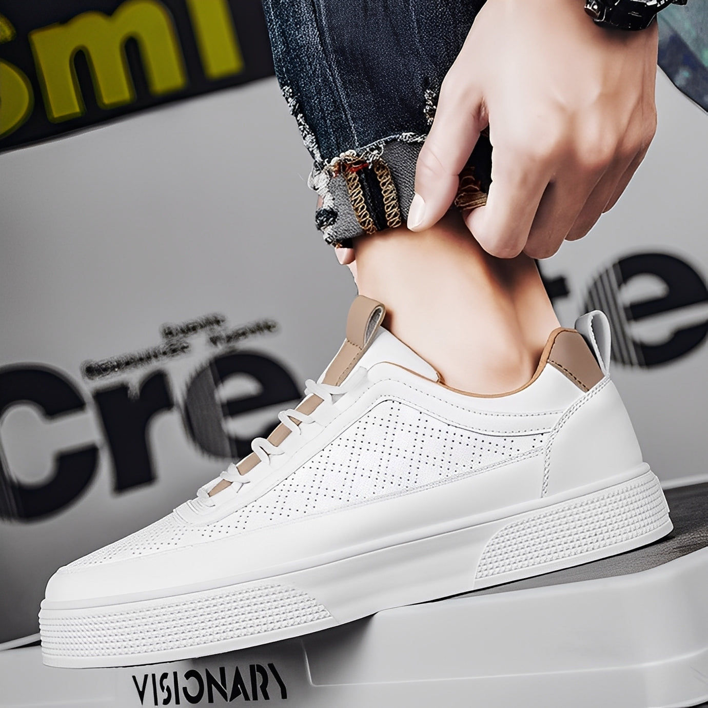 Dennis - Latsige, atmungsaktive Sneakers for Herrer