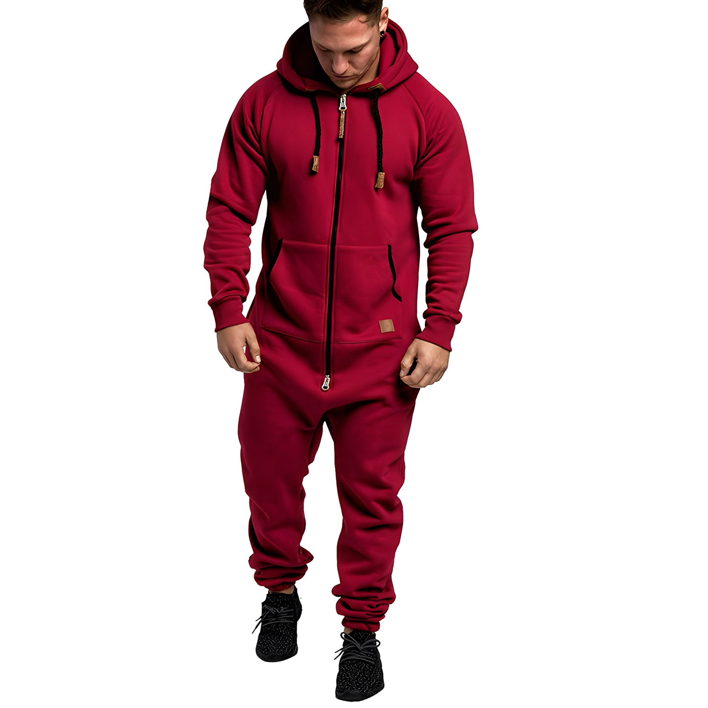 Benson - Casual fleece-jumpsuit med hette for herrer