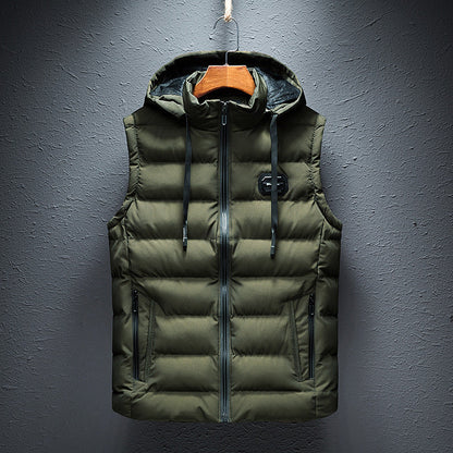 Davin - Moderne Fleecevest med Hette for Menn
