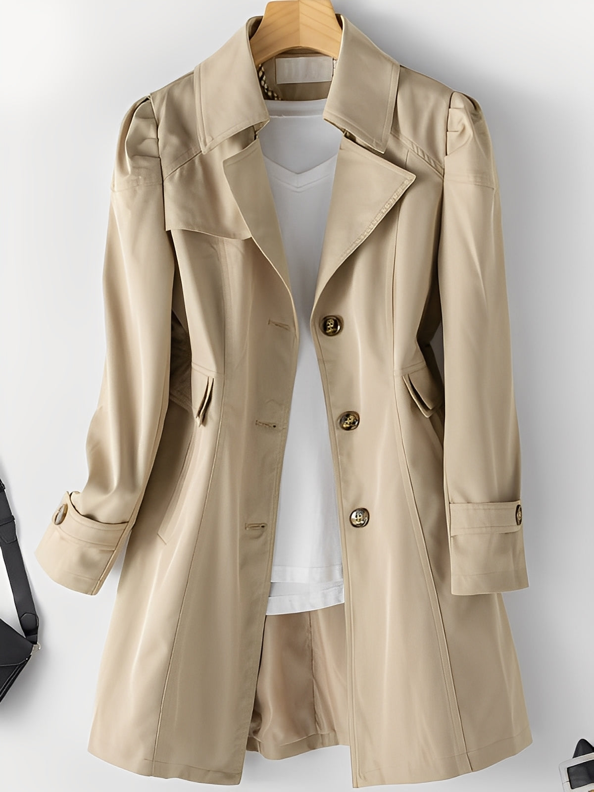 Hillary - Løs Kasjmir-Trenchcoat for Damer
