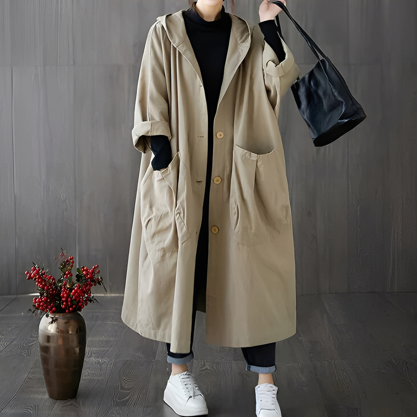 Dael - Oversize trenchcoat for kvinner