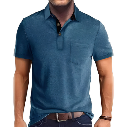 Abner - Retro-Poloshirt med korte ermer for menn
