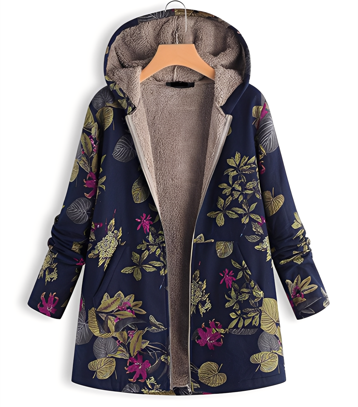 Jaslene - Klassisk, tykk, varm parka-jakke for damer