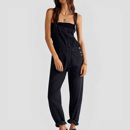 Mildred - Klassisk, løs passform jeans-snekkerbukse for damer