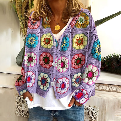 Nydia - Uformell, myk genser med motiv for damer
