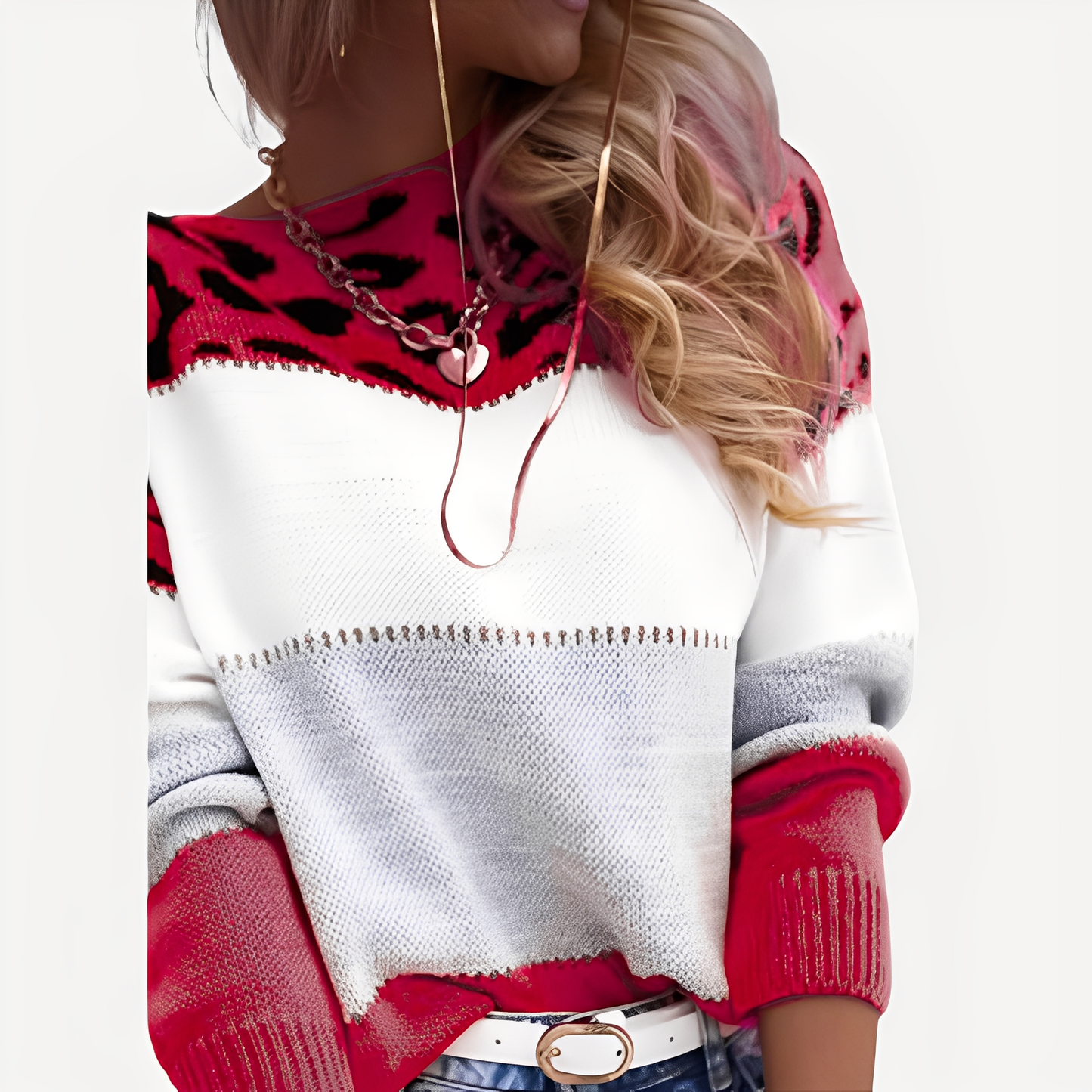 Anne - Stilig genser med trykk for damer