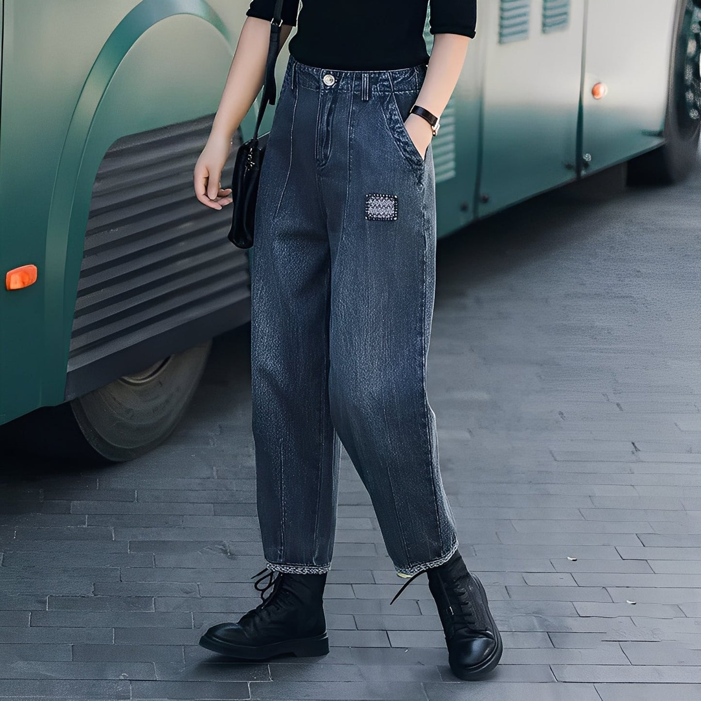 Shirlee - Stilige jeans med høy midje for kvinner