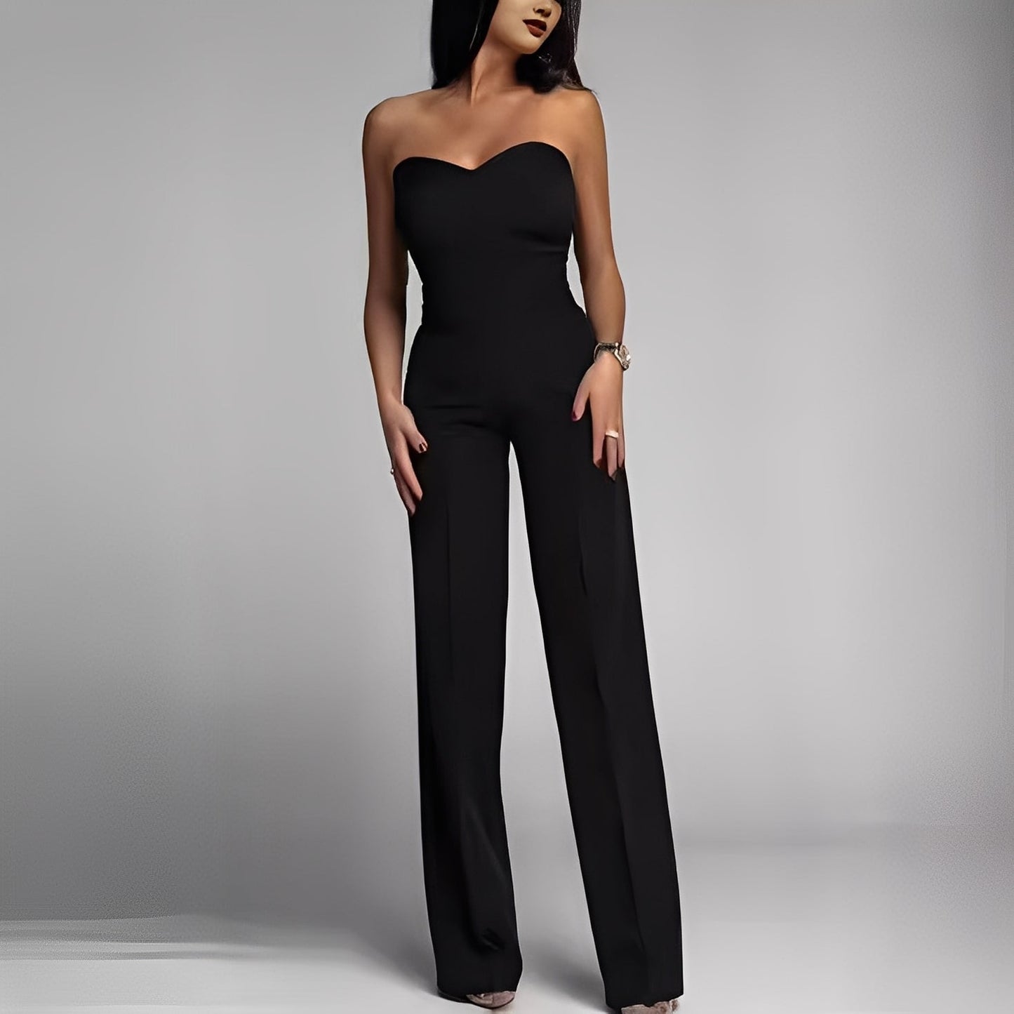 Briley - Elegant, formell, stroppeløs jumpsuit for damer