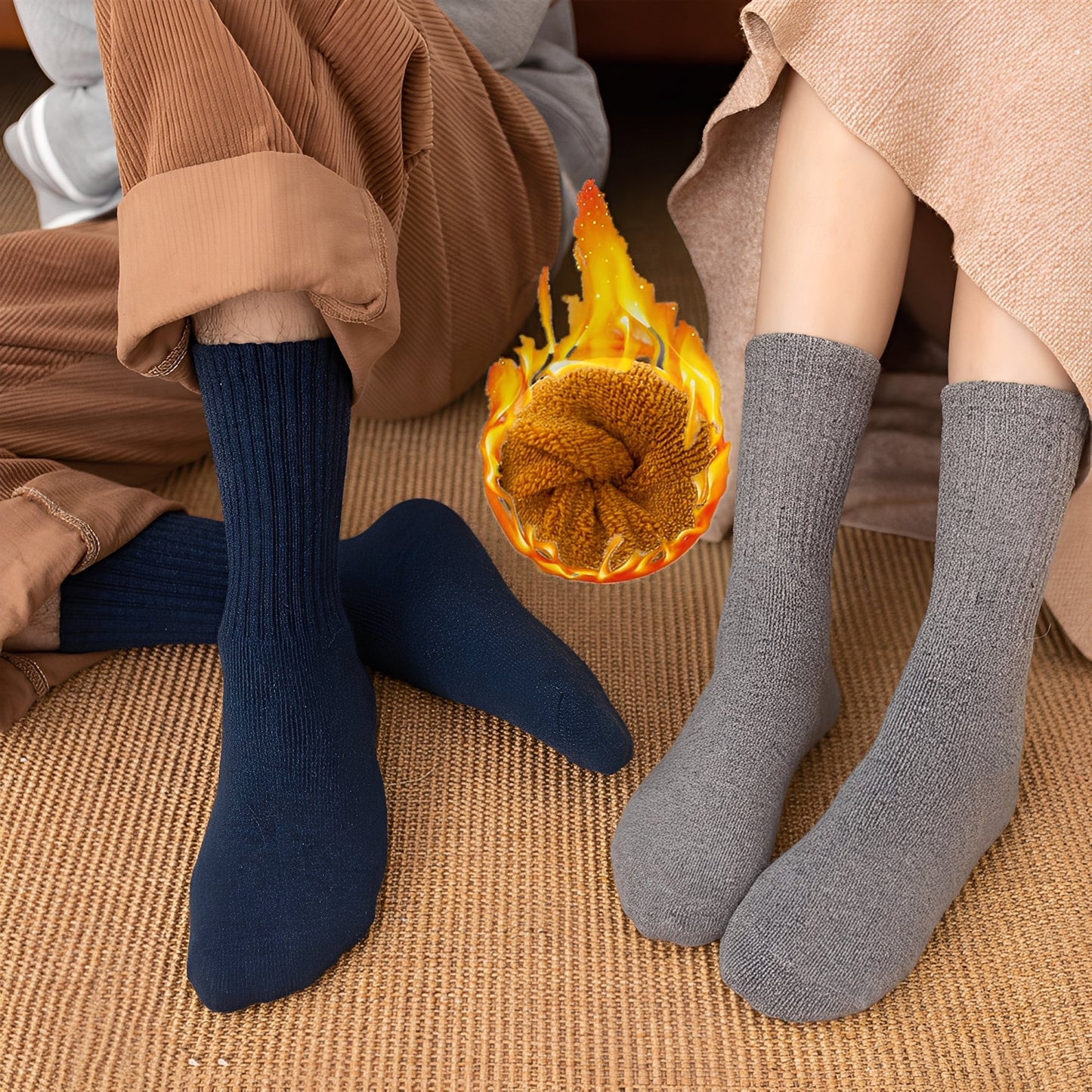 Carmella - Tilfeldige unisex-sokker, varme og tykke