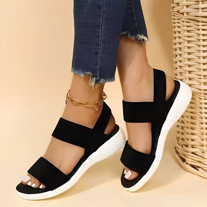 Jessika - Tilfeldige flate sandaler av Flyknit for damer