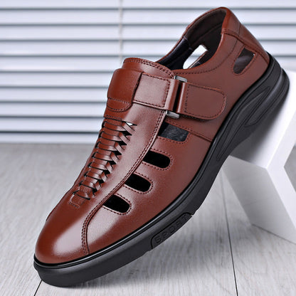 Nelson - Formelle sandaler med skåret skinn for menn