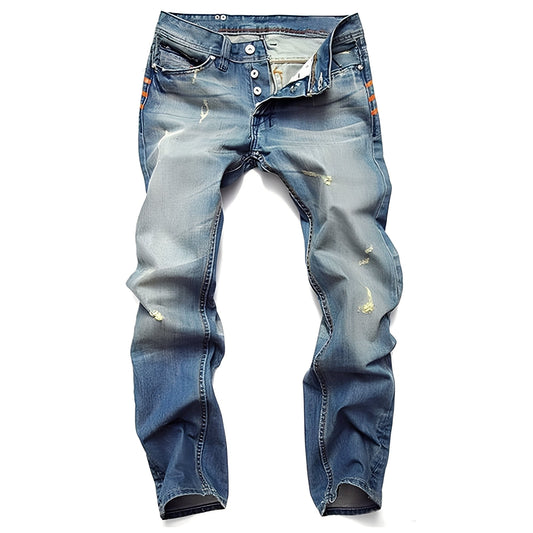 Kaleb - Klassiske Jeans med Rips for Herrer