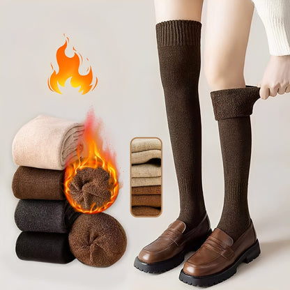 Shirlee - Stilfulle, varme, tykke overknee-sokker