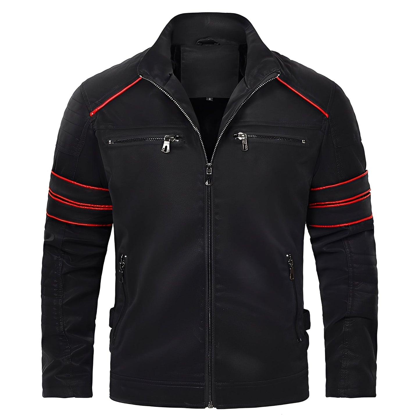 Jerold - Stilfulle motorsykkel-skinnjakke for herrer