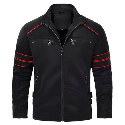 Jerold - Stilfulle motorsykkel-skinnjakke for herrer