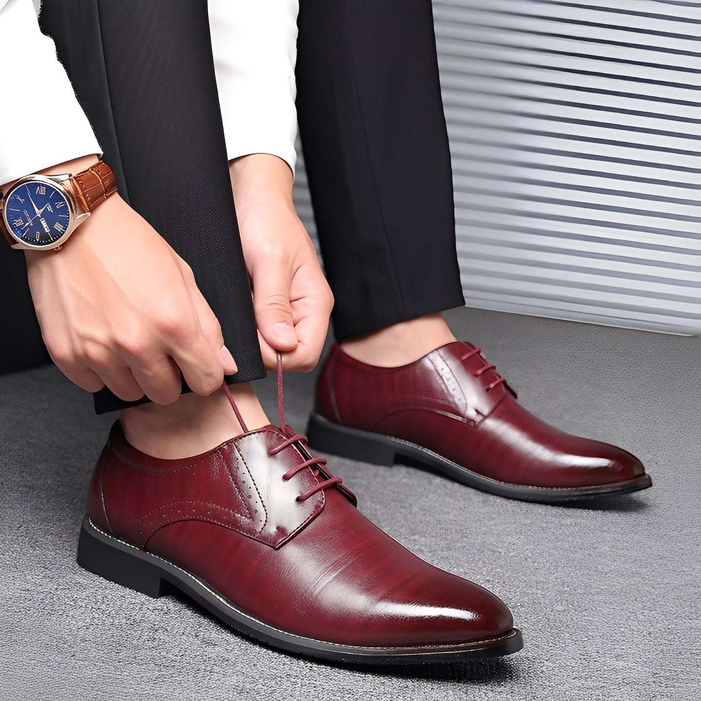 Beckham - Formelle Sko med Snøring i Brogue-Stil for Menn