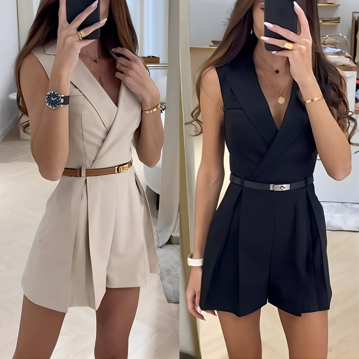 Nina – Trendy Komfortabel Kort Jumpsuit for Kvinner
