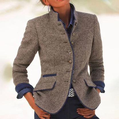 Clémence – Elegant ensfarget jakke damer