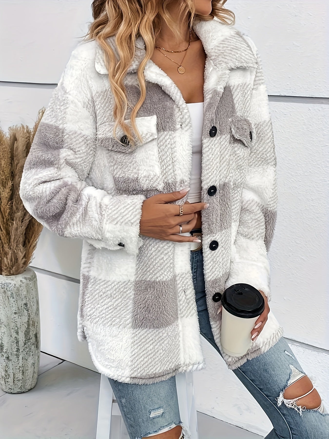 Alice – Fuzzy Rutet Jakke