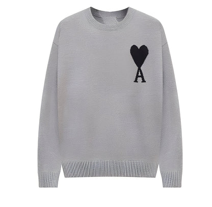 Aurélia - Genser med brodert hjerte for kvinner