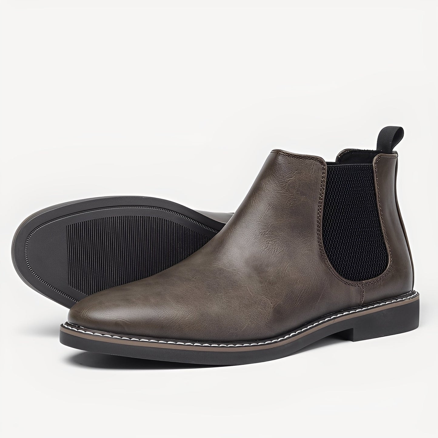 Clifton - Klassiske Chelsea-boots i skinn for menn