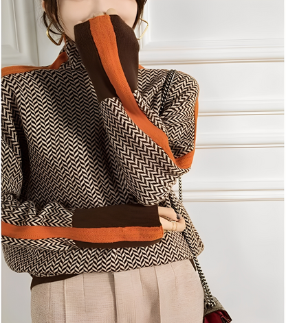 Anita - Elegant genser med høy hals i kasjmir for kvinner