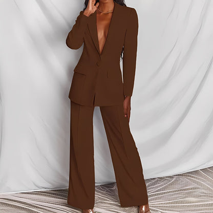 Darcey - Casually chic, formal blazer and pants set for women
