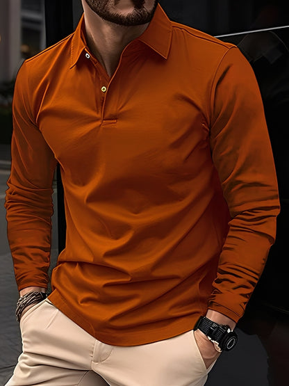 Burton - Klassisk langermet poloskjorte for herrer