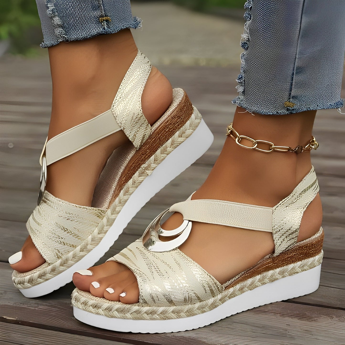 Mellony - Moderne høye sandaler for kvinner