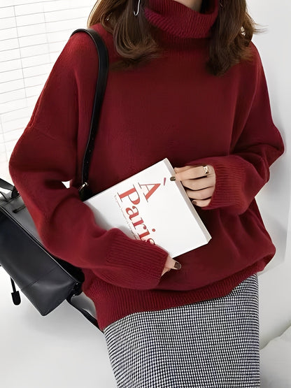 Adrienne - Stilfuller, loose sittende kasjmir rullekragegenser