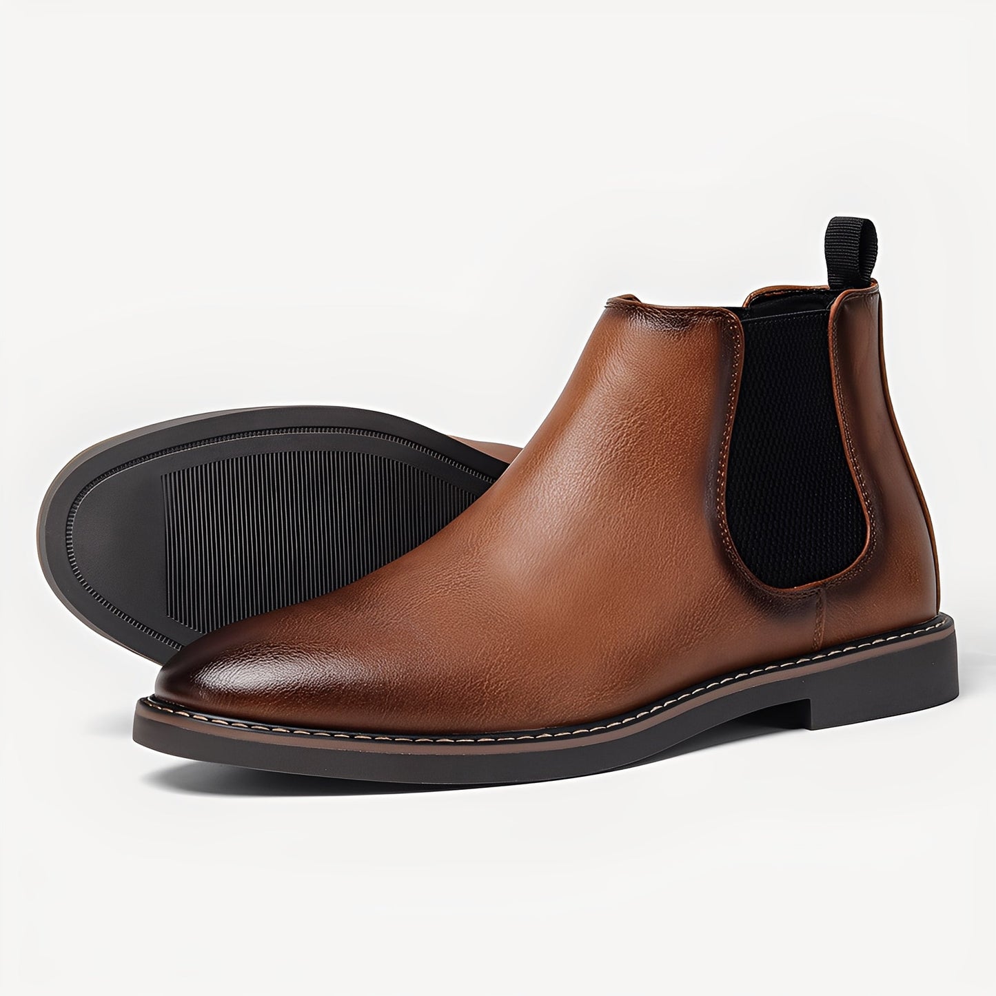 Clifton - Klassiske Chelsea-boots i skinn for menn