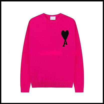 Aurélia - Genser med brodert hjerte for kvinner