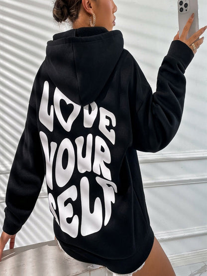 Daria – Trykt Bomull-Hoodie