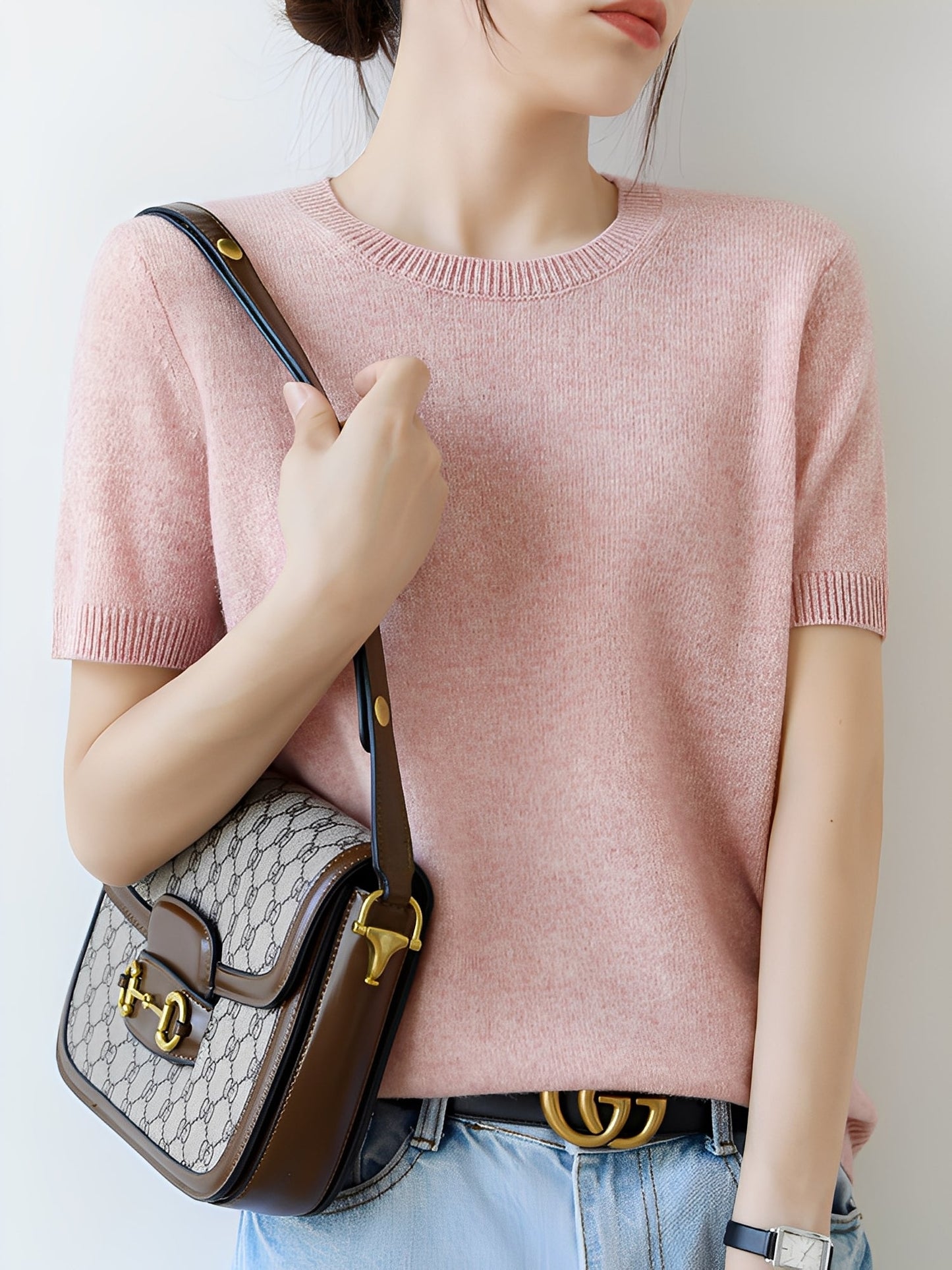 Blandine - Kortermet genser for kvinner