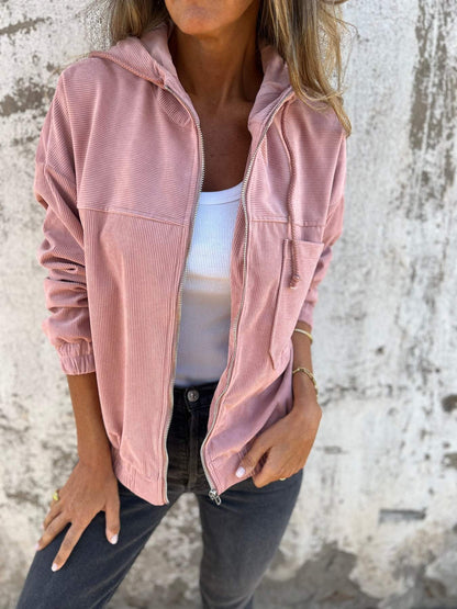 Ariellee – Jakke Casual med Hette og Glidelås