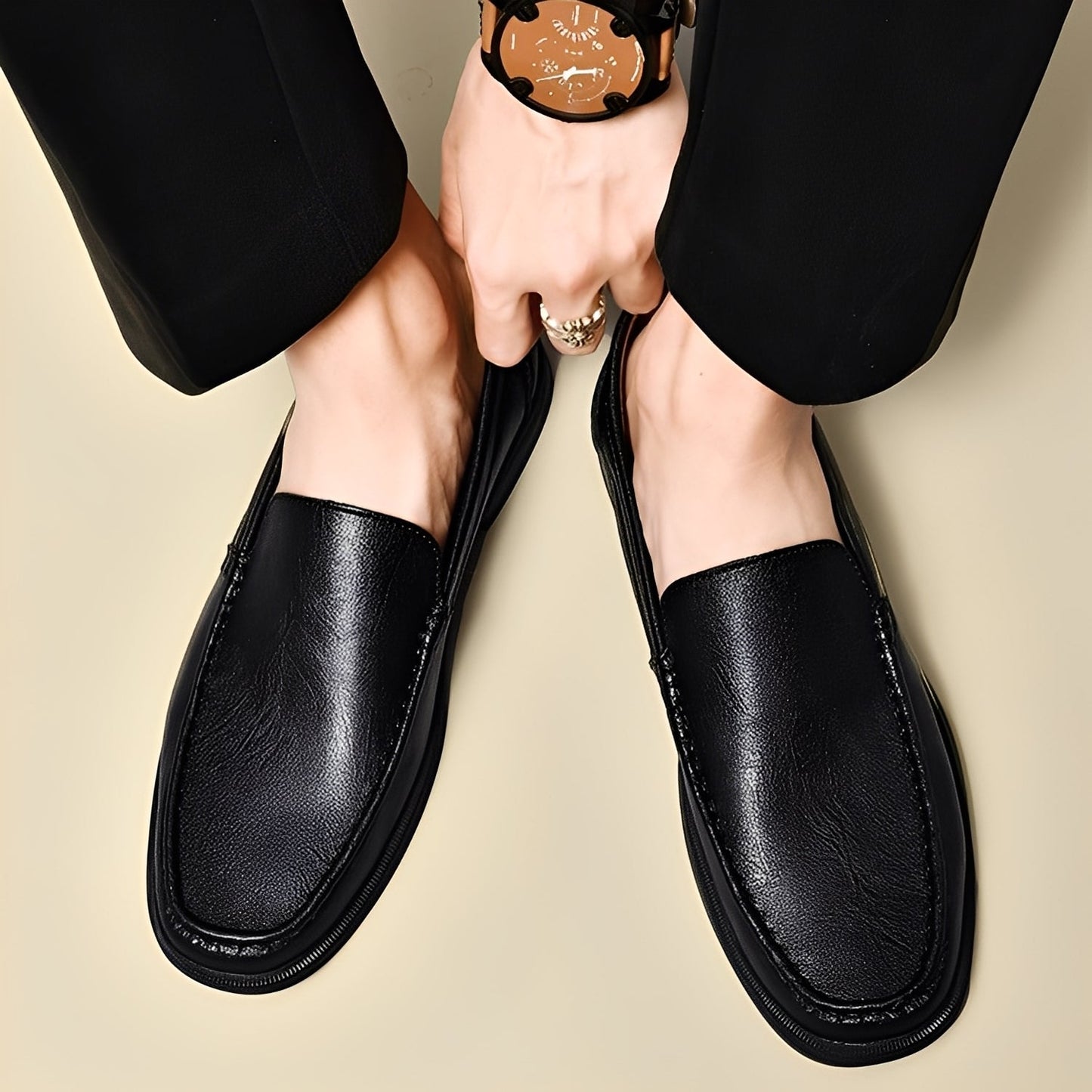 Corwin - Formelle Lær-Slippers for Menn
