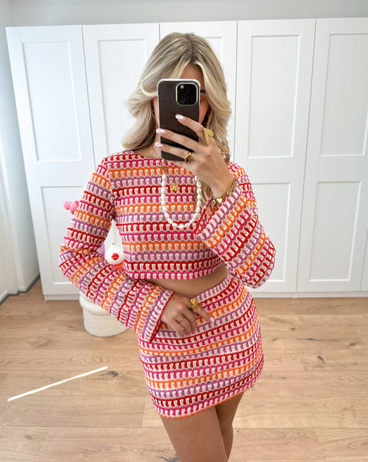 Giada – Set Crop Top og Miniskjørt